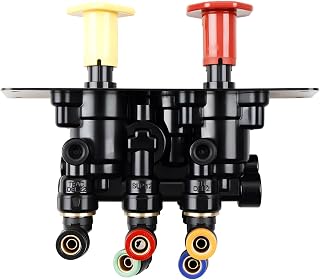 801631 MV-3 Dash Air Brake Control Valve, 3/8" PTC Ports - 5013293 MV3 Trailer Parking Brake Valve Compatible with Bendix BX801631, Freightliner BW5013293, Volvo BW801631