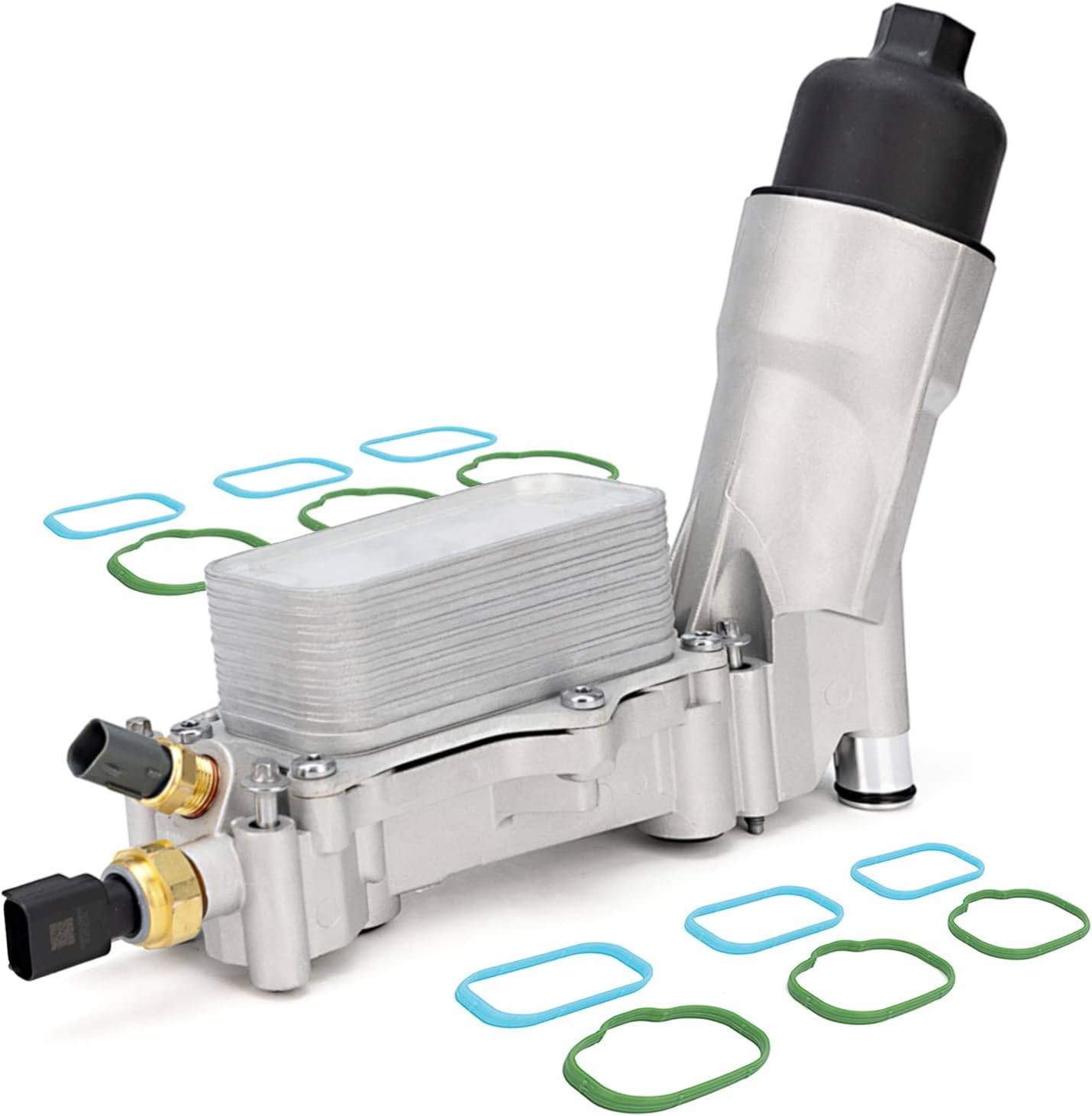 Engine Oil Cooler Filter Housing Aluminum 926-876 For Chrysler 200 300 Town Country Dodge Ram ProMaster Avenger Challenger Charger Durango Caravan Journey Jeep Cherokee Grand Wrangler 2011-2016, 3.6L