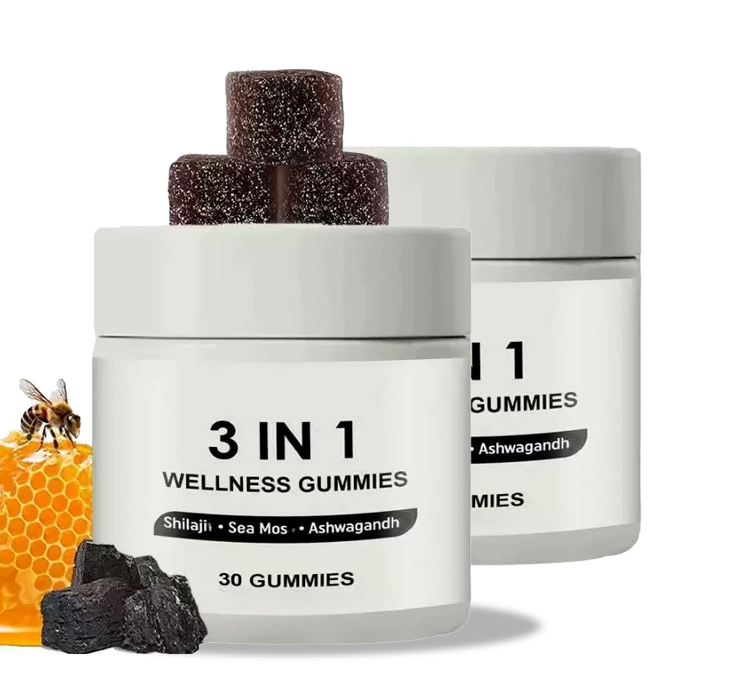 especialmente diseñadas para hombres, gomitas,2 unidades | algas marinas orgánicas multiminerales para respaldar la vitalidad, la resistencia y la fuerza, fórmula natural sin OGM