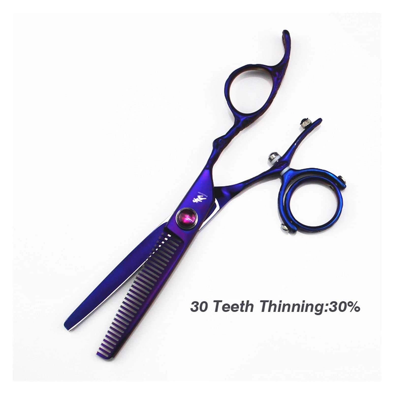 Cesoie per il taglio dei capelli 6.0 "Thumb swivel thumb taglio taglio cesoie per parrucchiere a forbici da parrucchiere 720 gradi rotante Thumb shears sheasoli girevole pollice a forbice taglio cesoi