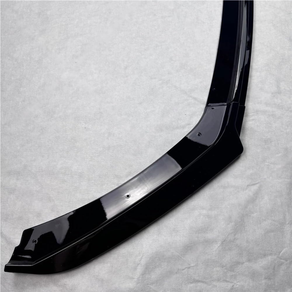 Kompatybilny z Seat Leon 5F MK3 MK3.5 2012-2019 3 sztuk Maxton Style przedni spojler zderzaka Spoiler Splitter Tuning dyfuzor akcesoria czarny błyszczący(MK3 Gloss Black)