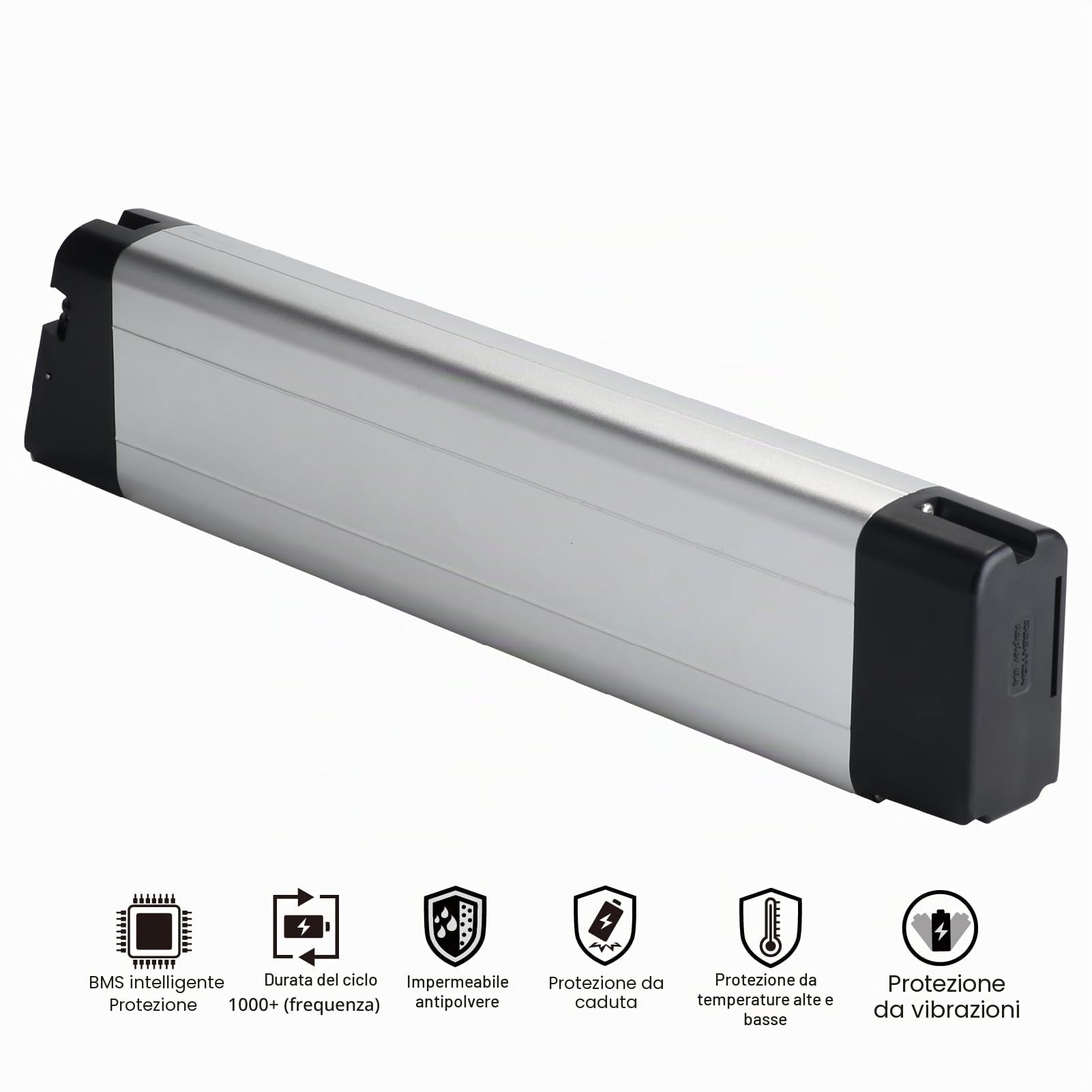 Batteria di ricambio per Zundapp Z101 bici elettrica pieghevole 36V 10.5Ah bici elettrica pieghevole incorporato Li-ion con caricabatterie
