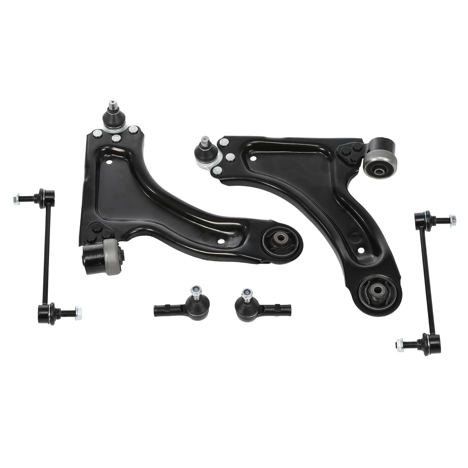2x Querlenker mit Koppelstange + Spurstangenkopf Vorderachse Links Rechts Kompatibel mit Opel Combo, Corsa C X01, Tigra Twintop X04