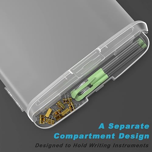 Miniatura 4 de Rimilak Portapapeles de plástico con almacenamiento, 8.5 x 11 pulgadas, funda de enfermería de alta capacidad con soporte para bolígrafo, tamaño