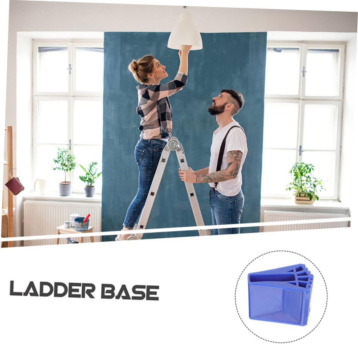 Gadpiparty 8pcs Ladder Feet Pads: Rubber Step Ladder Legs Floor Protection Replacement Cushion Covers for Offices Work Floor Safety Supplies