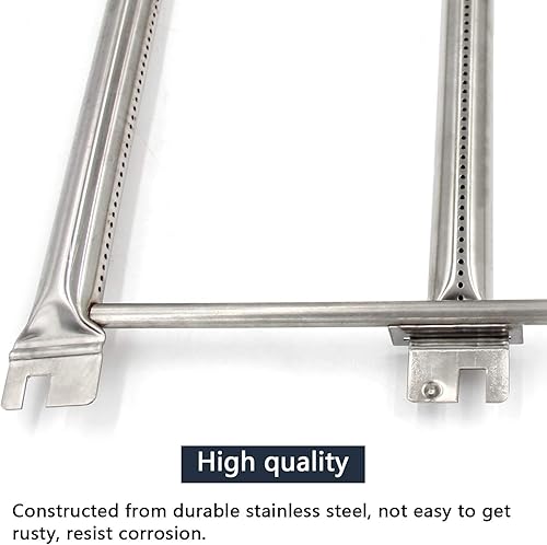 Miniatura 7 de Hongso Kit de 13 barras aromatizantes de acero inoxidable y tubo de quemador de repuesto para Weber Genesis I - IV, Genesis 1000-5000, Genesis