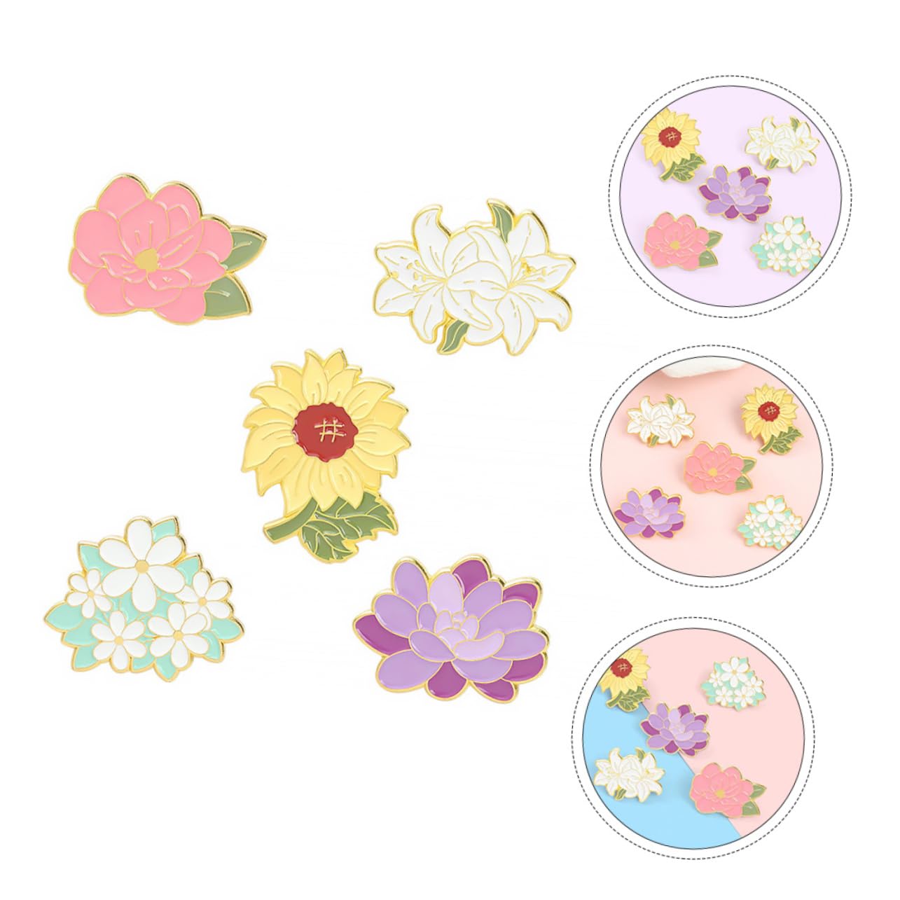 LIFKOME 15stücke Delicate Broschen Mit Sonnenblumen-design Für Stilvolle Anstecknadeln Für Hochzeiten Feiern Und