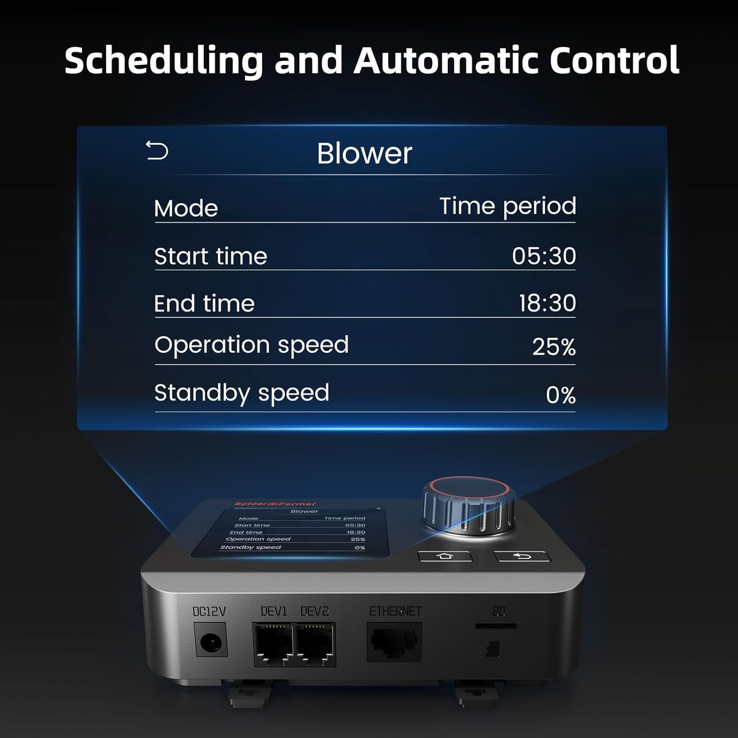 Spider Farmer GGS Controller Scheduling and Automatic Control