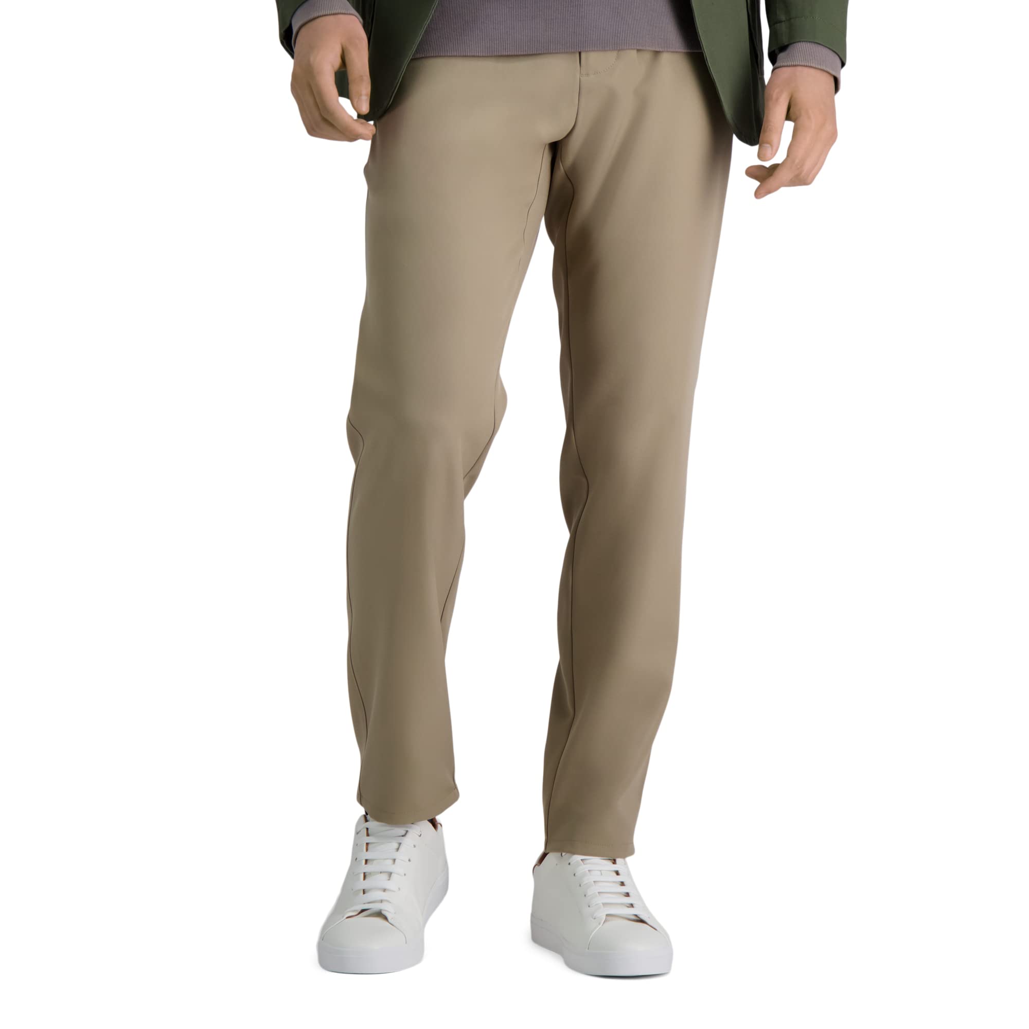 Haggar Men's The Active Series Slim Fit Flat Front Pant
