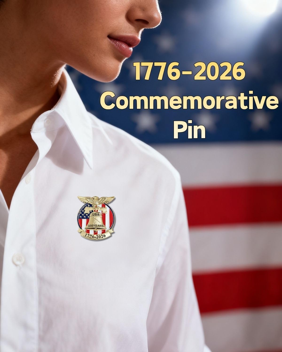 250th Anniversary Pins Badge 250 Years USA Independence Day Patriotic Brooch Decorations Gifts Memorabilia image 4