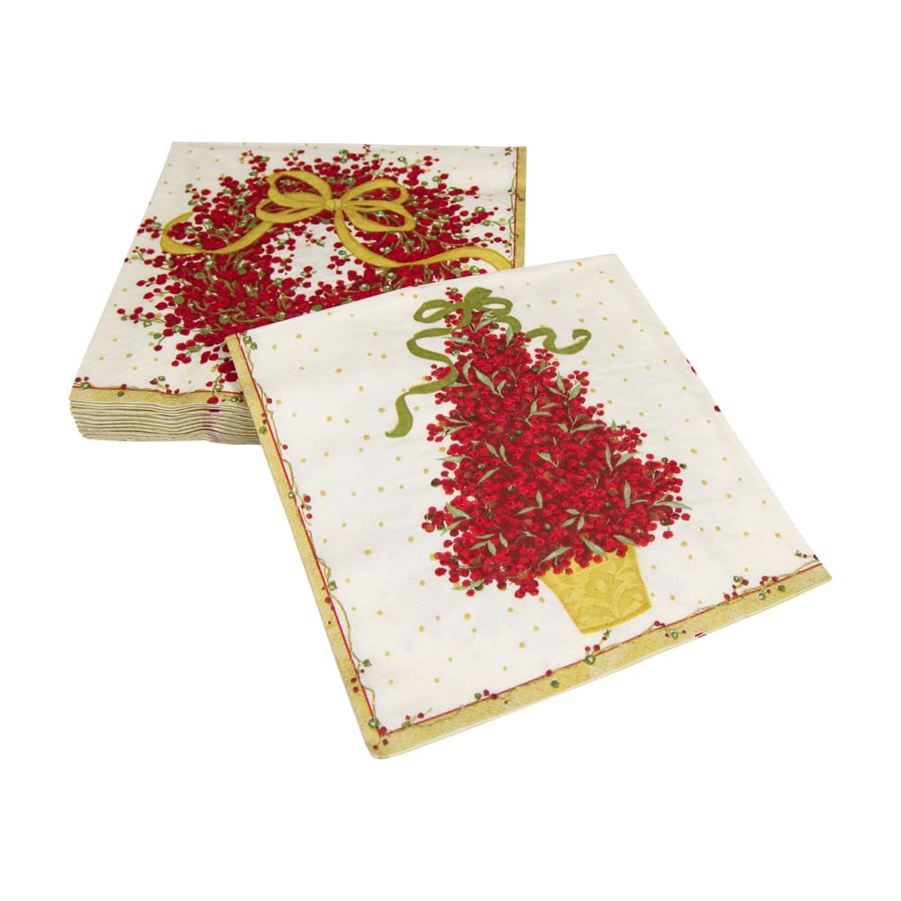 Entertaining With Caspari 8070D Lot De 20 Serviettes De Table