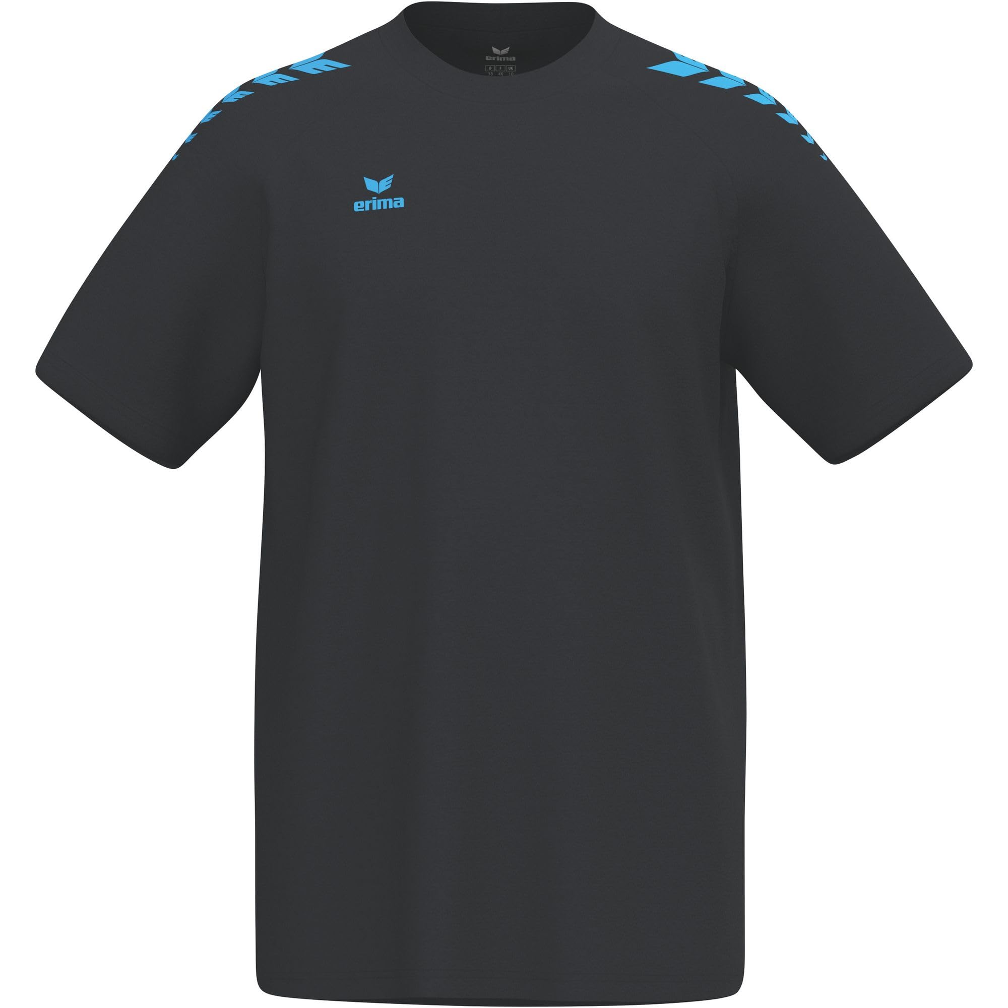 Erima Unisex Children's CMPT 3 Wings T-Shirt (2082552), Black/Curacao, 152