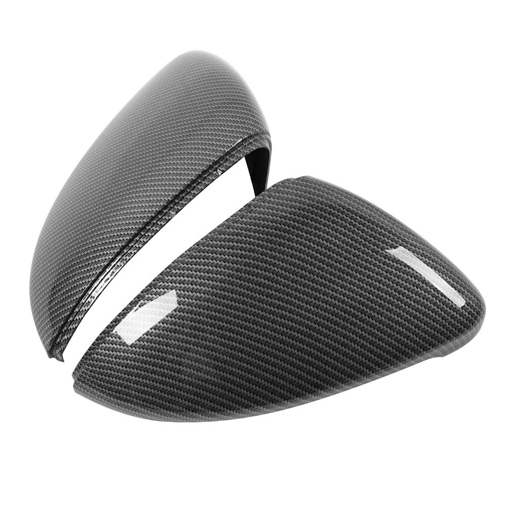 Copri specchietto retrovisore, 2 Pezzi Copri specchietto retrovisore in Fibra di Carbonio ABS Adatto per Golf 7 2014-2018