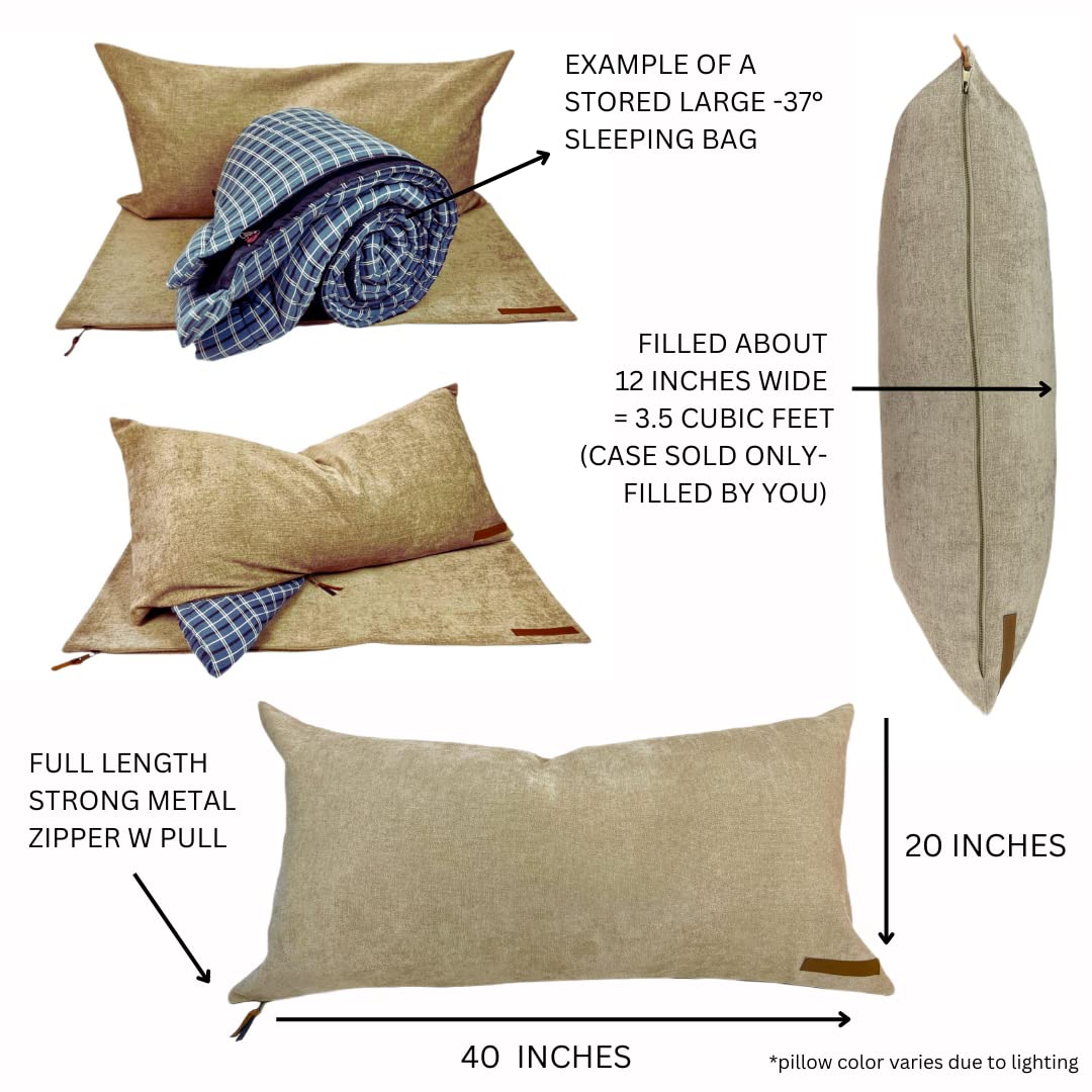 STORAGE PILLOW - Poszewka na poduszkę XL zapinana na zamek błyskawiczny, aby zmaksymalizować przestrzeń! Pomysł na przechowywanie dla kamperów Vanlife College Dorms Małe domy i małe przestrzenie.