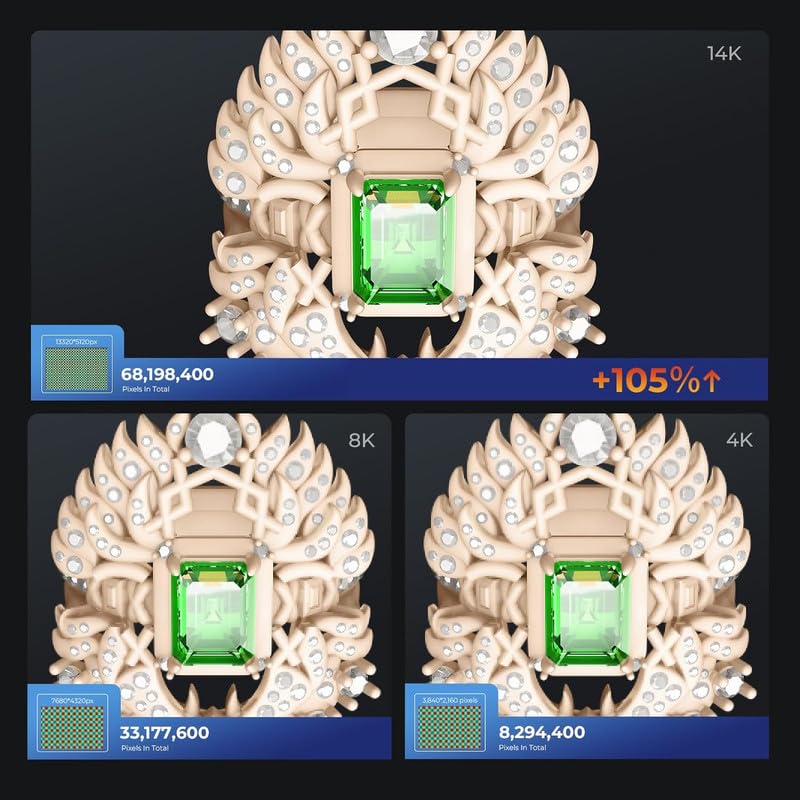 Image of 3IDEA CR Resin 3D Printer Halot Mage S 14K, with 10.1 inch HD LCD MSLA Mono, 4X High Speed Printing for 150mm /h Speed, UV Resin Photocuring Printer, Large Printing Size 8.78x4.96x9.06 inches