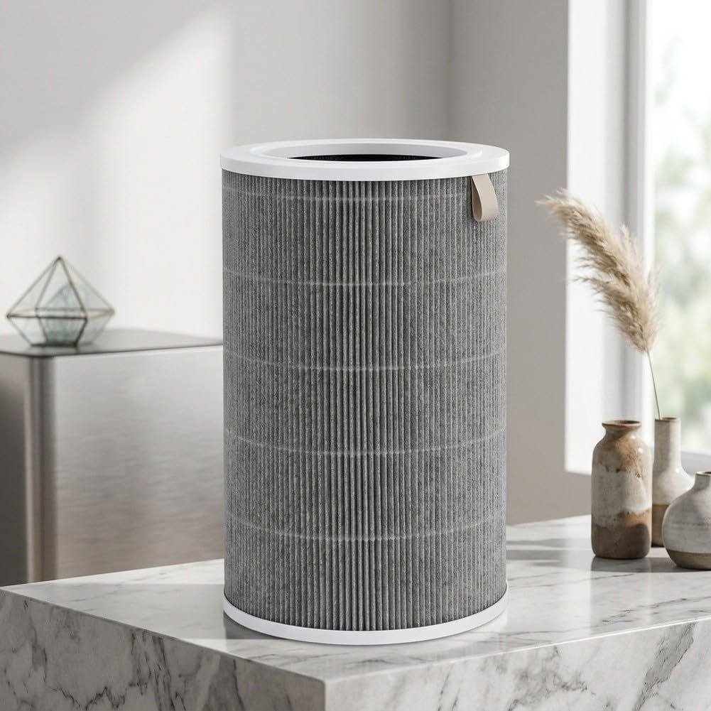 Filtro HEPA per purificatore d'aria, 20 x 20 x 29 cm, con carbone attivo, rimuove polvere e inquinanti, migliora la qualità dell'aria interna, ideale per casa o ufficio
