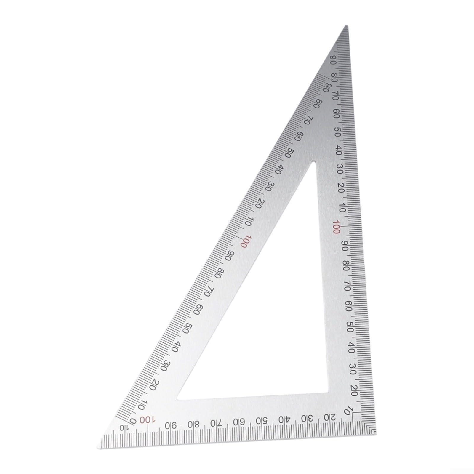 Équerre combinée robuste en acier inoxydable 45 à 90 degrés Outil de marquage avec niveau à bulle pour encadrement Équerre 25 cm (B)