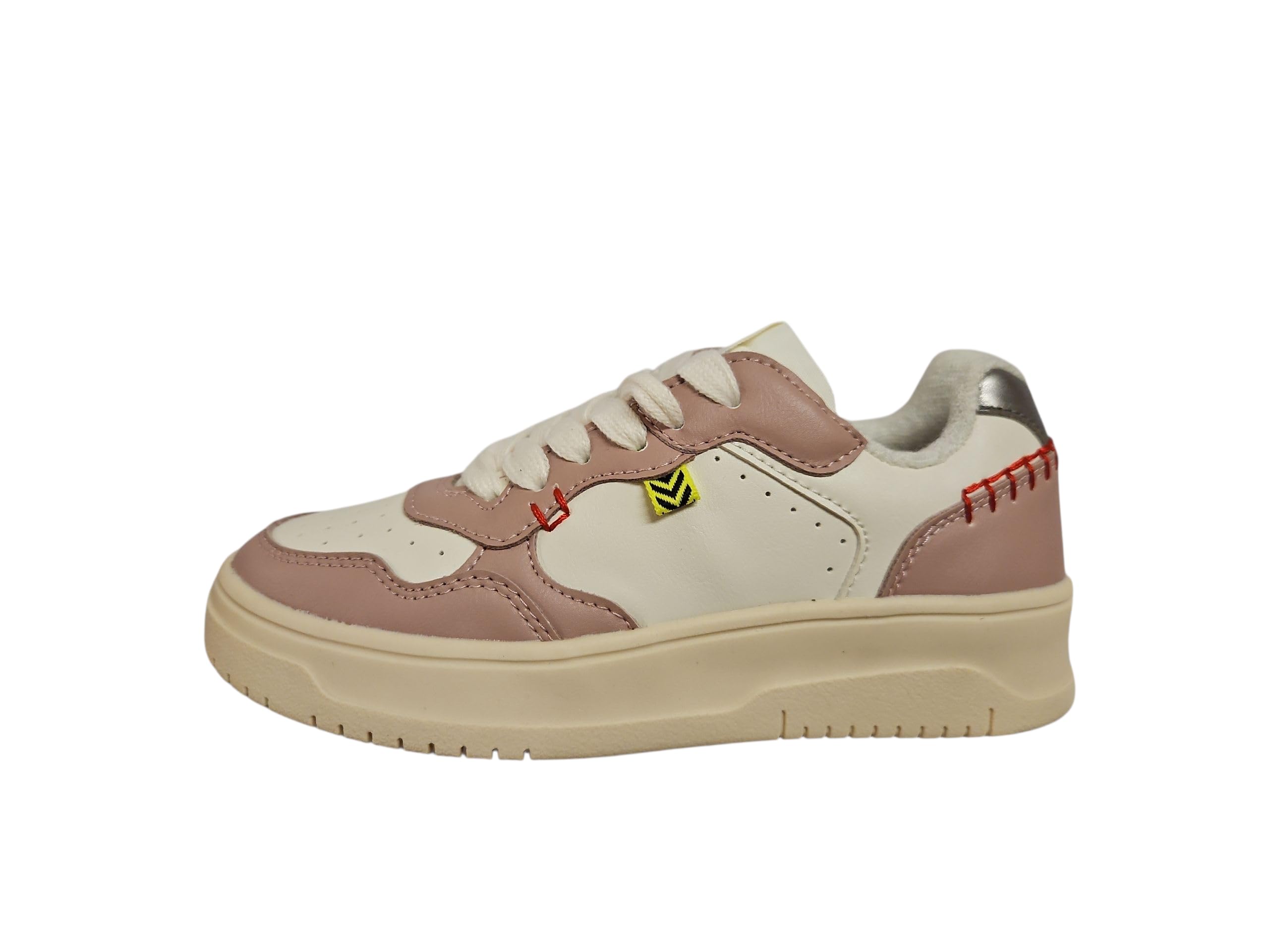 Geox Junior J Lestrella Girl Sneakers, White/Rose, 37 EU
