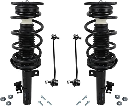 Detroit Axle - Barras estabilizadoras de puntales delanteros para Mazda 3 2004-2009, Mazda 5 2006-2010, 2 puntales completos con resorte helicoidal,