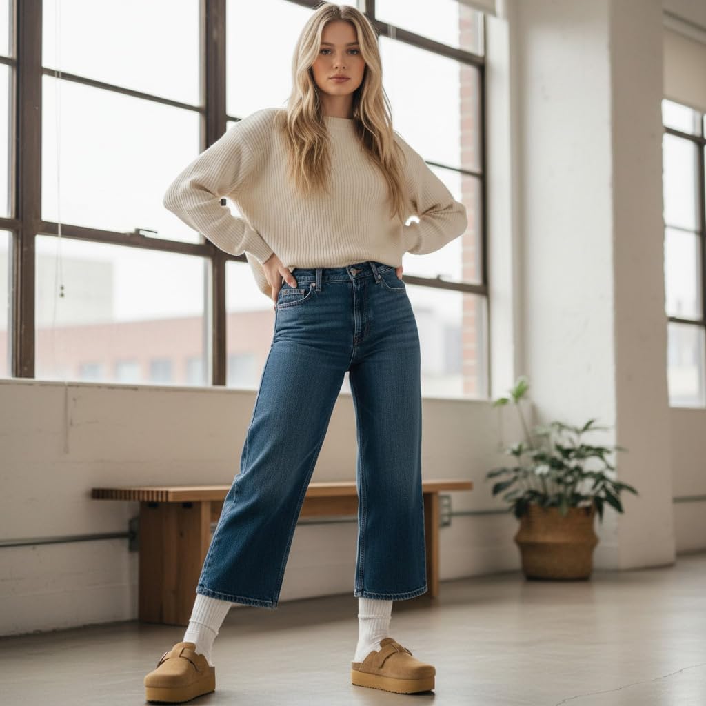 CUSHIONAIRE Women's Granola *Previous Buckle Issue Fixed* Genuine Suede Cork Footbed Platform Clog, +Comfort, Wide Widths Available - Image 2