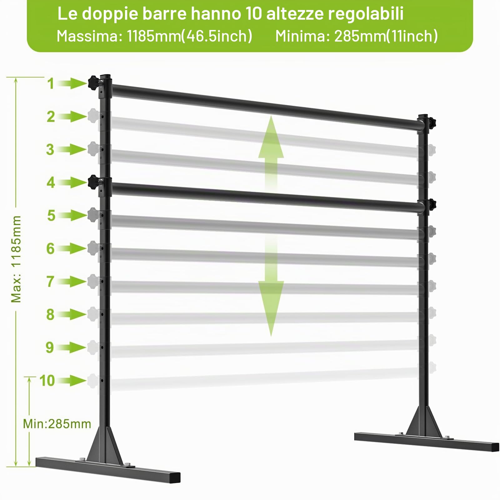 SELEWARE Barra da Balletto Regolabile in Altezza