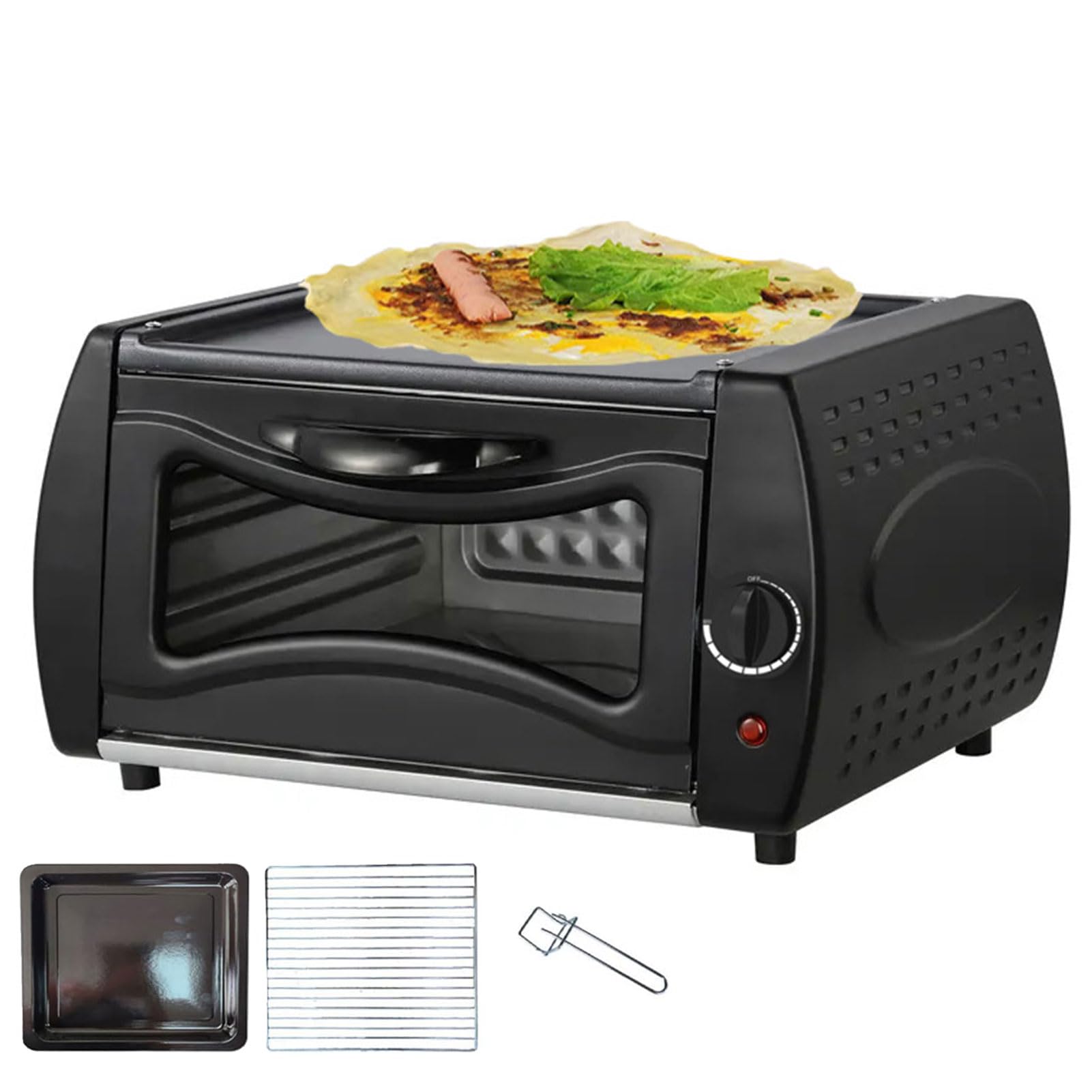 Mini forno elettrico per pizza per cucina domestica, forno tandoor con controllo della temperatura, ideale per Chapati, Naan e molto altro