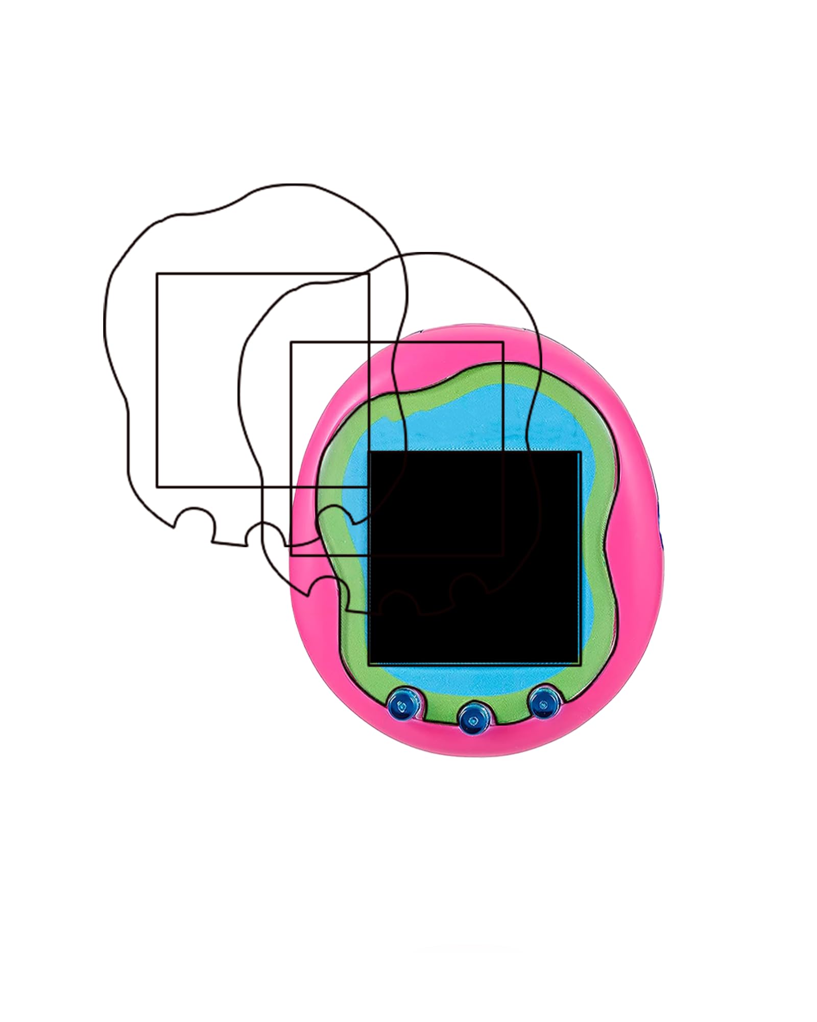 (3 sztuki) folii ochronnej do Tamagotchi Uni, miękki materiał TPU folia ochronna na wyświetlacz, wysoka rozdzielczość, odporna na zarysowania, wrażliwa na dotyk, ochrona przed odciskami palców