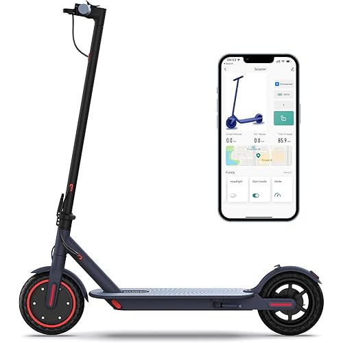 MAXSHOT Electric Scooter for Adults, 8.5/10/14" Tires, 19/22Mph, 350W/500W Motor, 21-28 Miles Range, Folding E-Scooter with Dual Suspension,APP Control