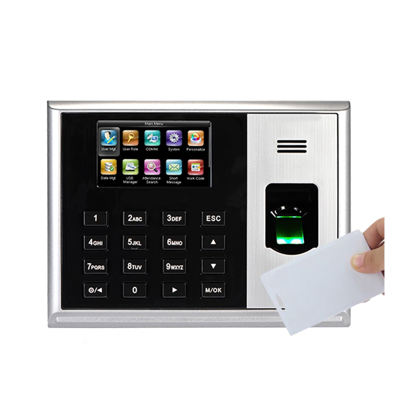 CVFRDD S30 Biometric Fingerprint Time Attendance Linux System TCP/IP Employee Attendance Time Recording Time Clock System(S30-IC,A,Plug)