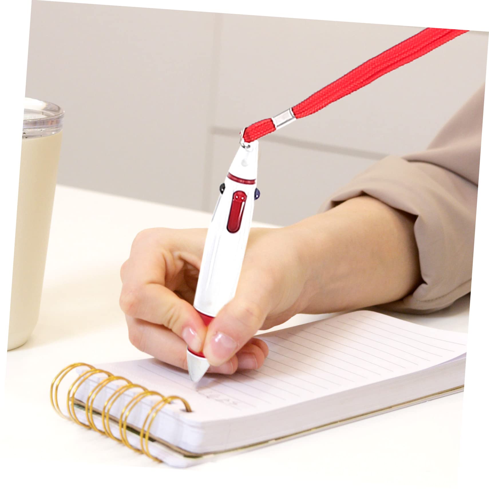 30stücke Retractable Kugelschreiber Mit Lanyard Farben Rot Grün Blau Schwarz Für Schule Büro Und Kreative Projekte