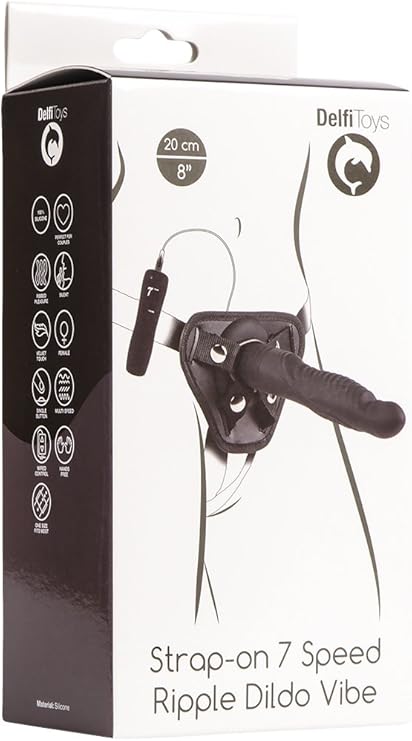 Strap-on 7 Speed Ripple Dildo Vibe 8