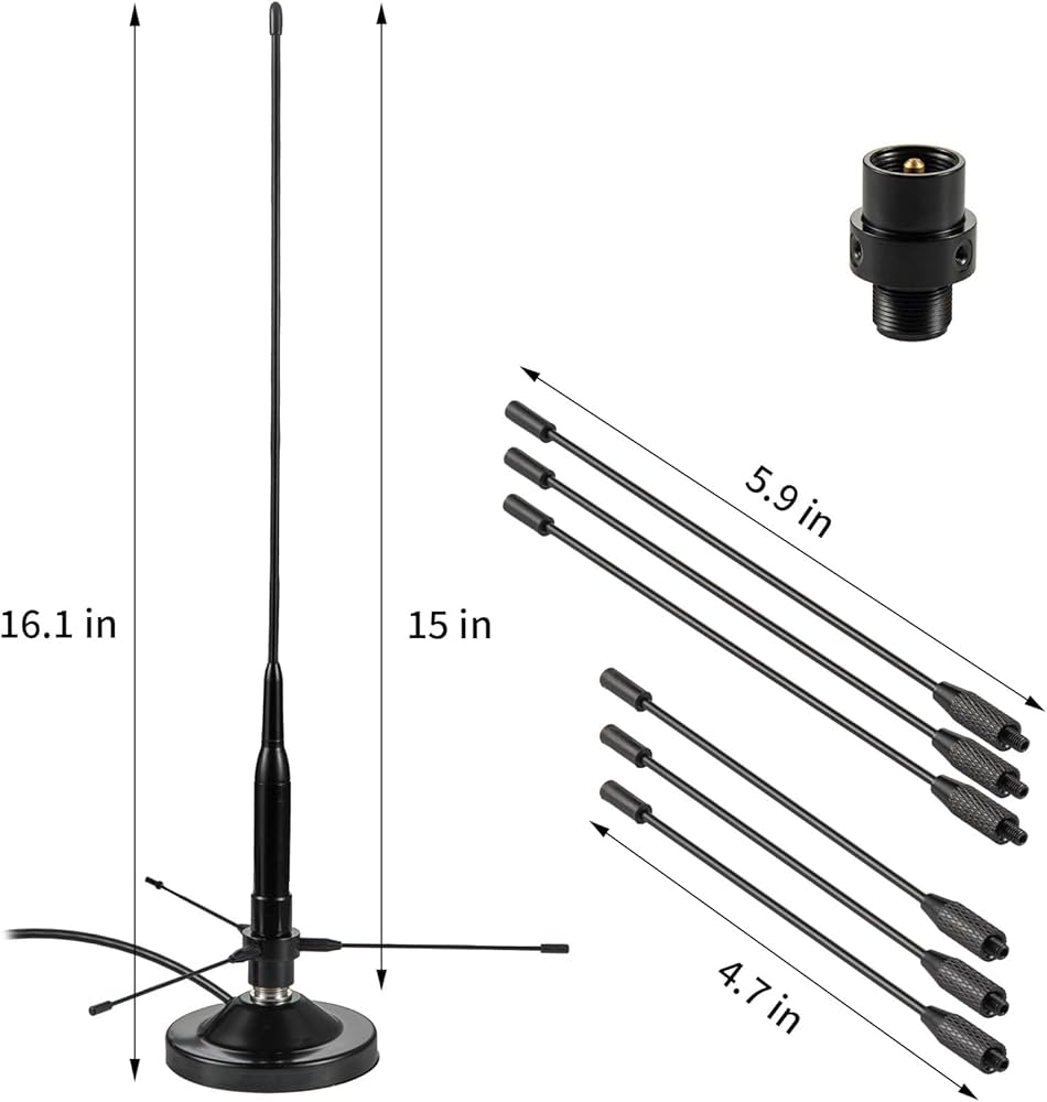 Amazon.com: UHF VHF Dual Band 136-174MHz 400-470MHz Magnetic Base