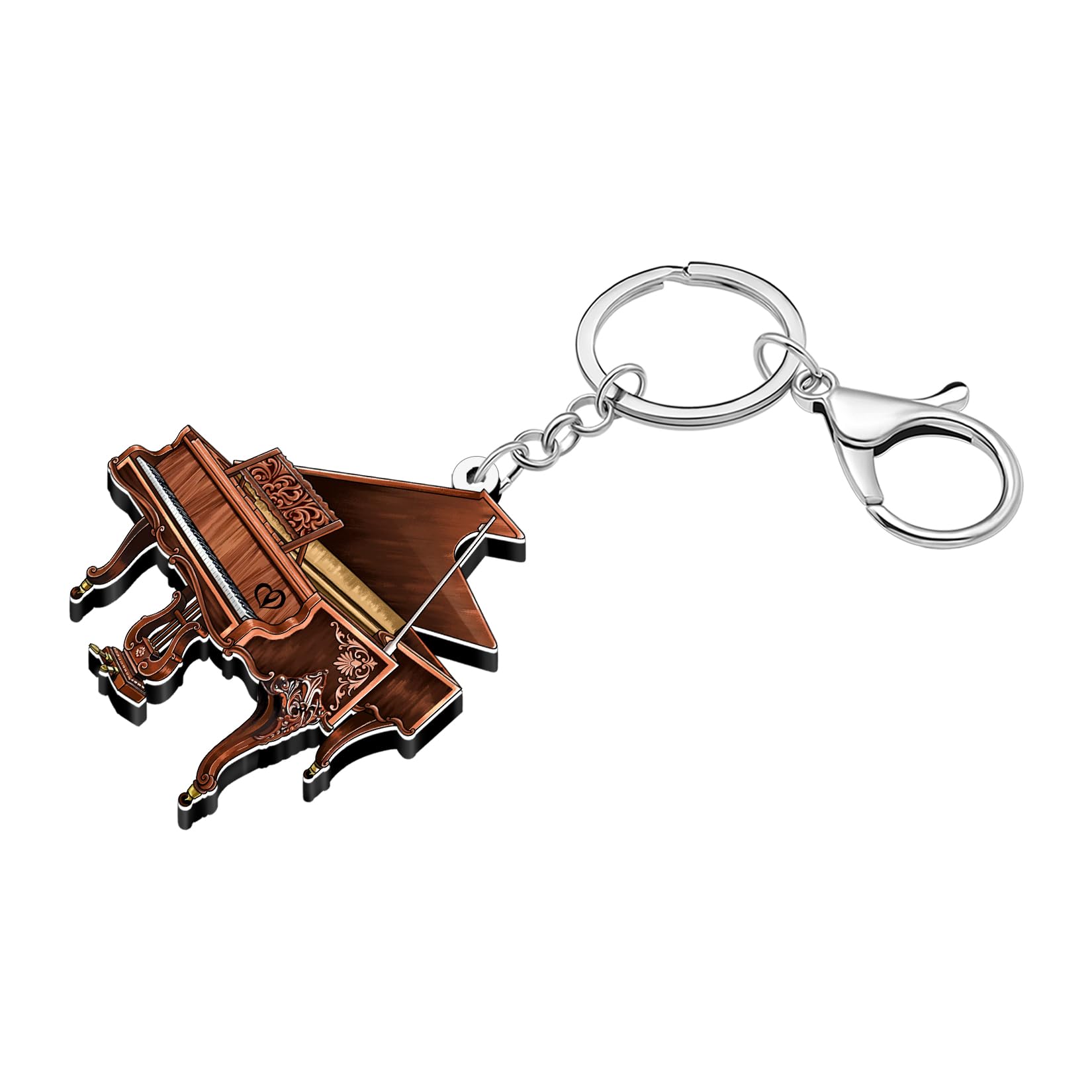 Acrilico Pianoforte Portachiavi Regali Amante Musica per Pianoforte Giocatori Insegnante Musicisti Donne Ragazze Borsa Accessori Zaino Charms