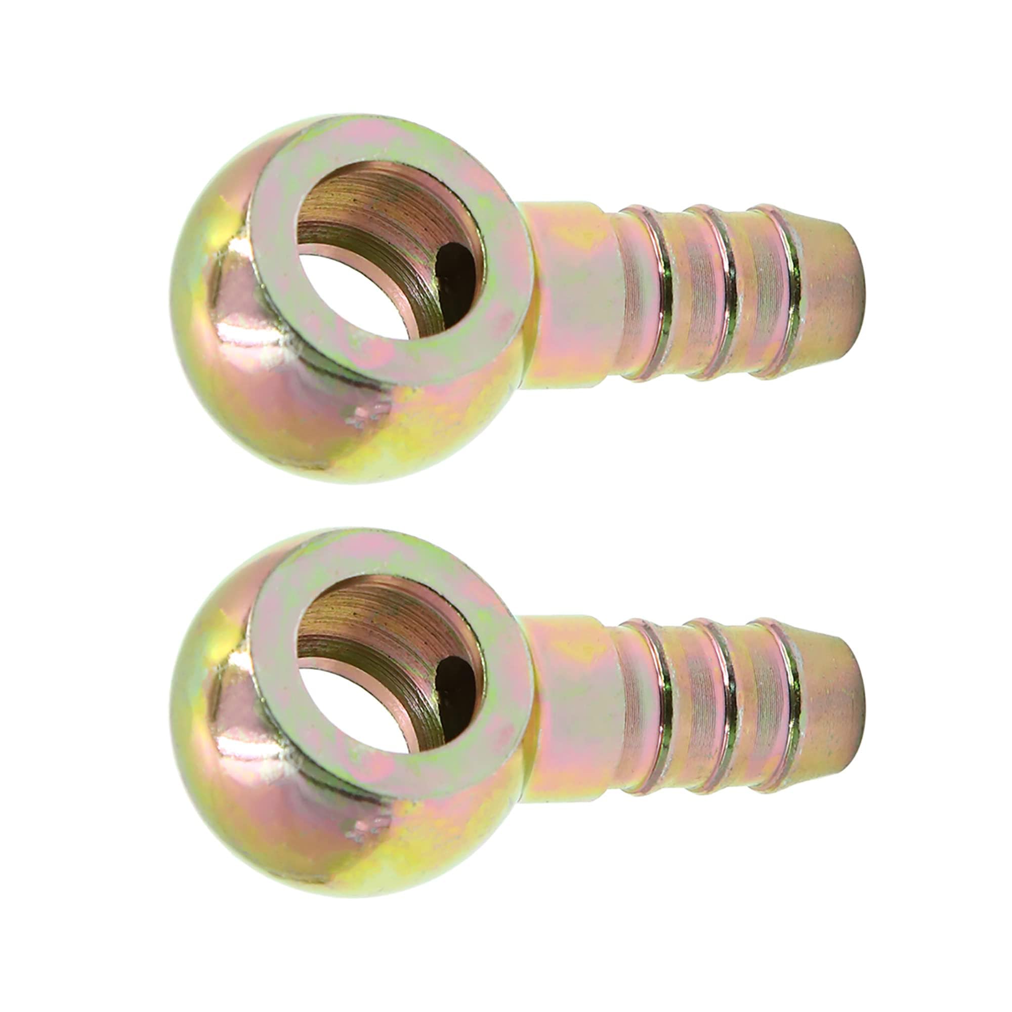 Unifizz 2pcs Car 1/2 12mm ID Hose Barb 14mm Banjo Fitting Fuel Line Adapter for Motorcycle Car