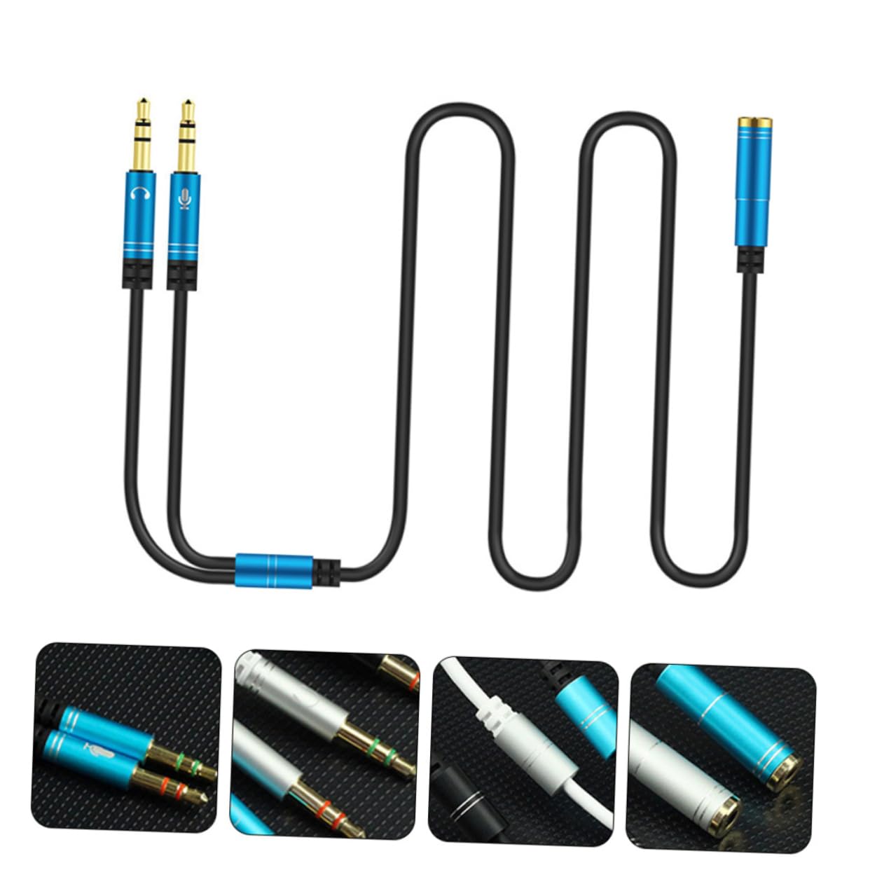 Hemobllo 4sets 3 5mm Splitter Mic Kabel Kopfhörer Port Kabel Für Kopfhörer Ports Audio Zubehör Für Computer 2 Stücke * 4