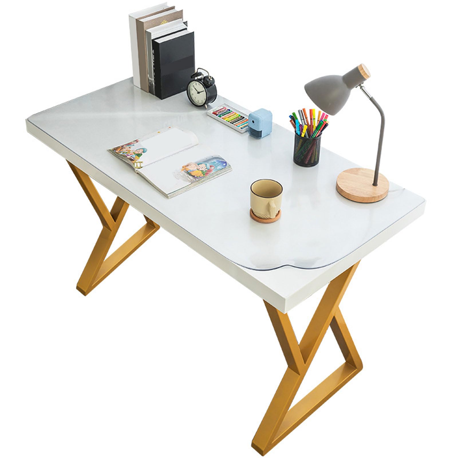 Tovaglia Trasparente,Tovaglietta Trasparente,Tappetino Scrivania Trasparente,Sottomano da Scrivania Trasparente in PVC,Tovaglia in PVC Trasparente,Impermeabile,per Scrivania