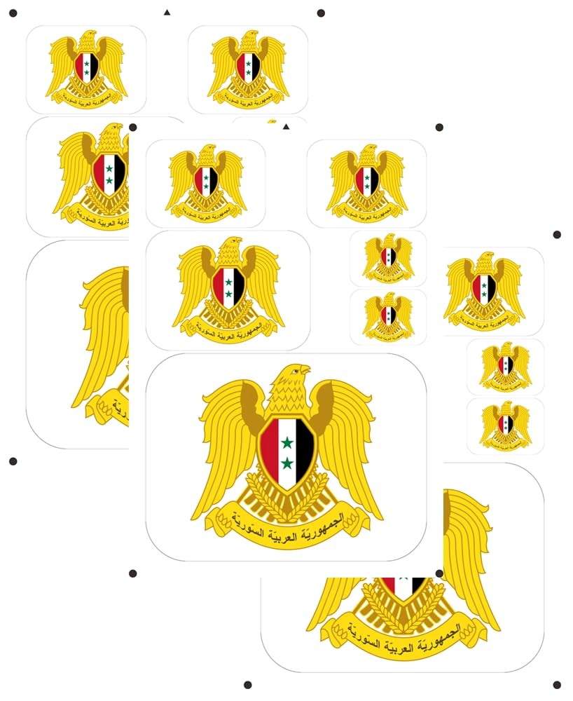 Stickers blason syrien vmcoatdu pour personnaliser supports et objets Syrie blanche