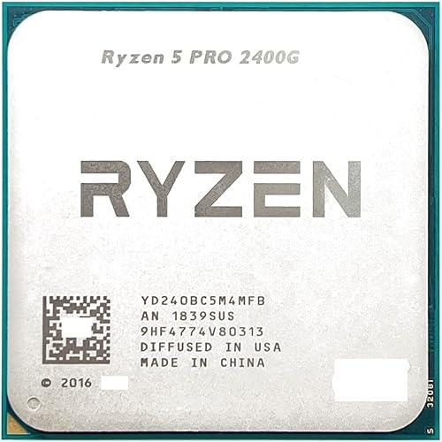 Componentes de computadora Ryzen 5 Pro 2400G R5 Pro 2400G R5 84.66 oz 3.6 GHz Quad-Core 65W CPU Procesador YD240BC5M4MFB Socket AM4 Tecnología madura