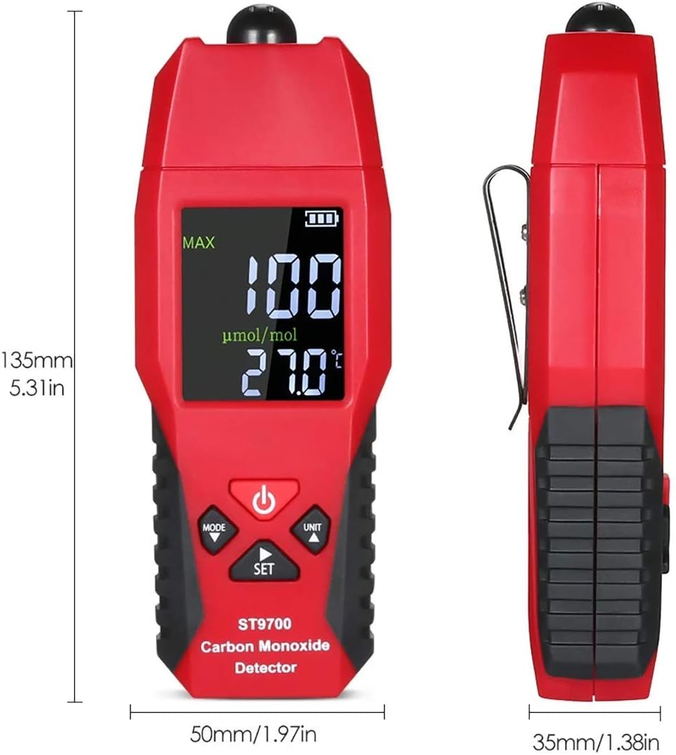 Handheld Carbon Monoxide Meter,High Precision Carbon Monoxide Detector and Tester,LCD Color Display CO Detector,CO Meter,CO Gas Leak Detector 0-1000ppm