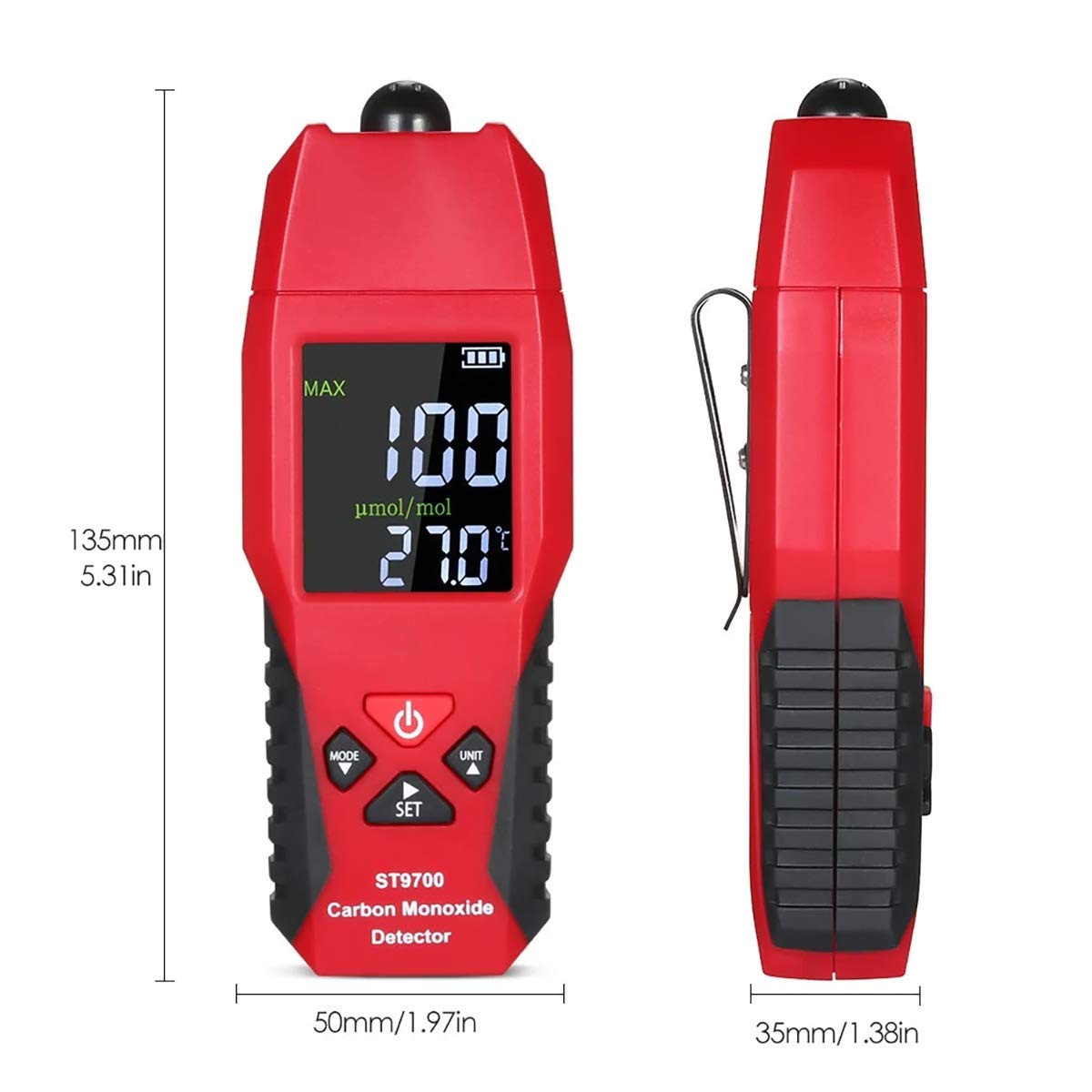 Handheld Koolmonoxide Meter CO Gas Tester Monitor Detector Gauge Lcd-scherm Geluid En Licht Alarm 0-1000ppm, Handig en snel Handheld Koolmonoxide Meter CO Gas Tester Monitor Detector Gauge Lcd-scherm Geluid En Licht Alarm 0-1000ppm, Handig en snel