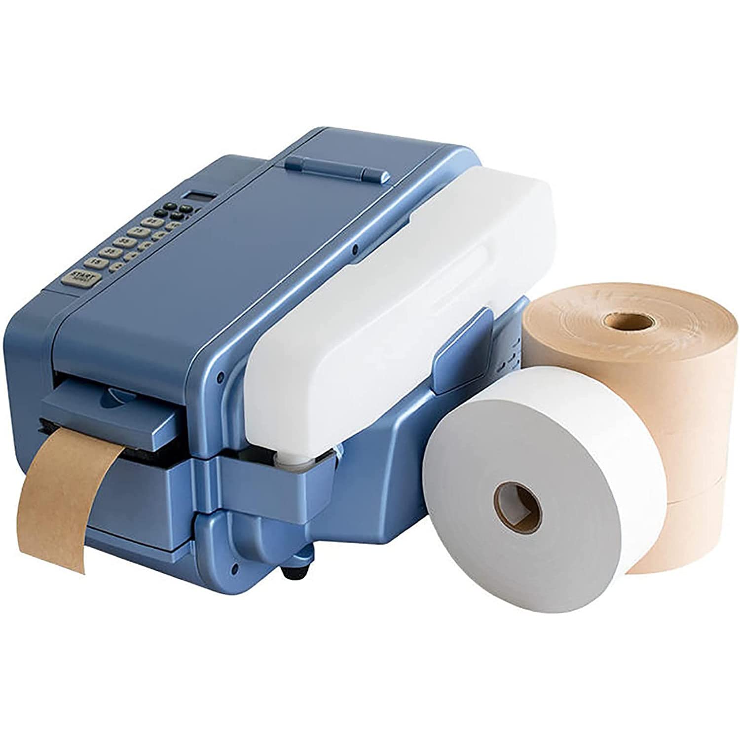 TIANQIHAO Electronic Kraft Tape Dispenser For Rubber Bands Up To 3" Wide - Automatic One Touch Moistening And Dispensing Machine