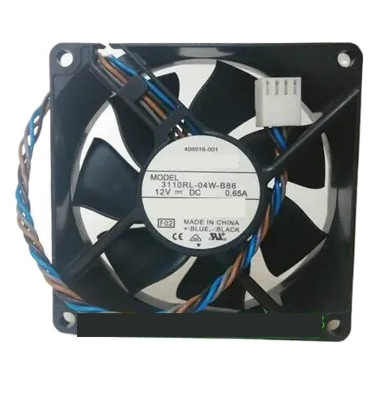 YMUGUEGH 3110RL-04W-B86 DC12V 0.65A 8025 4 wire fan