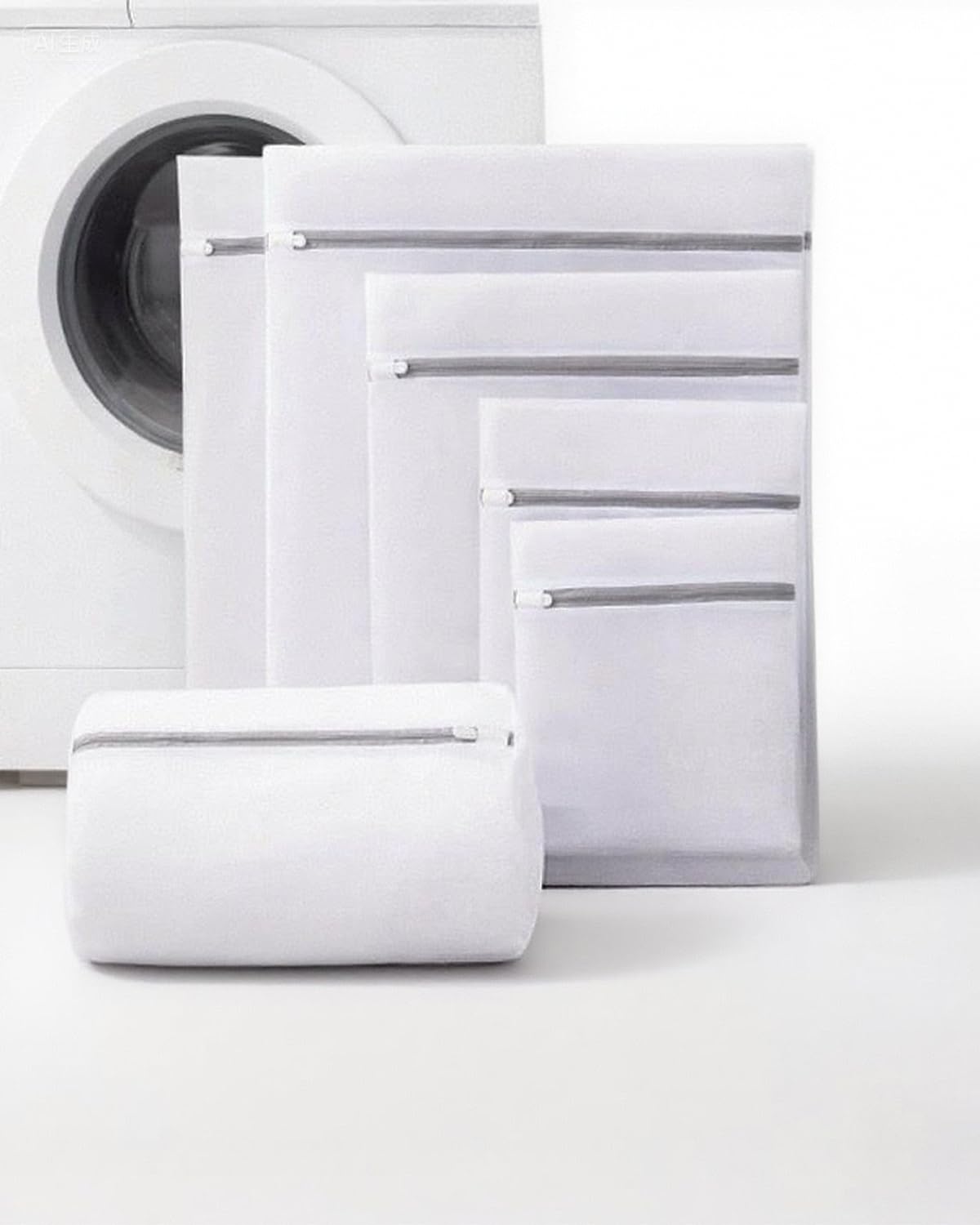 MOLICRAIN 6 PCS Mesh Laundry Bags, 200% Tear-Resistant Laundry Bags for Washing Machine, Reusable Delicates Laundry bag, Washing Machine Bags for Delicates, Bra(60x50cm/60x50cm/50x40cm),Grey