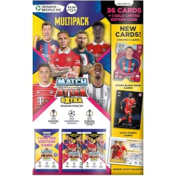 Topps Match Attax Extra 22/23 UEFA Champions League Football Cards Multipack