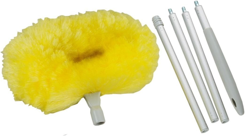 Estilo Ceiling Fan Duster - Long Cleaner | Removable & Washable, Extendable up to 47” with Detachable Microfiber Head for Cleaning | with Extension Pole, Yellow