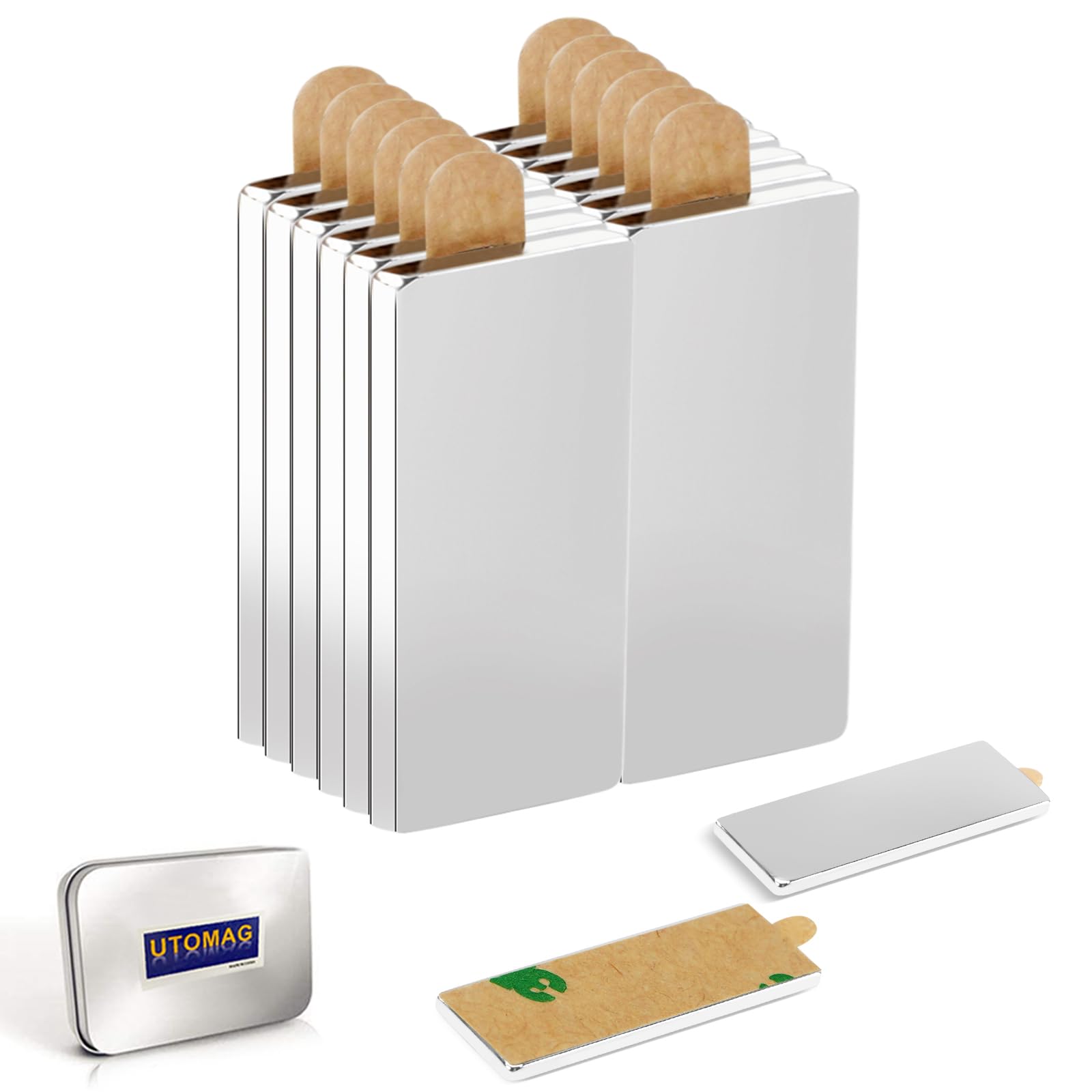 UTOMAG 30 Pcs Rectangular Neodymium Magnets with Adhesive Backing 20x10x1mm — Amazon image 10