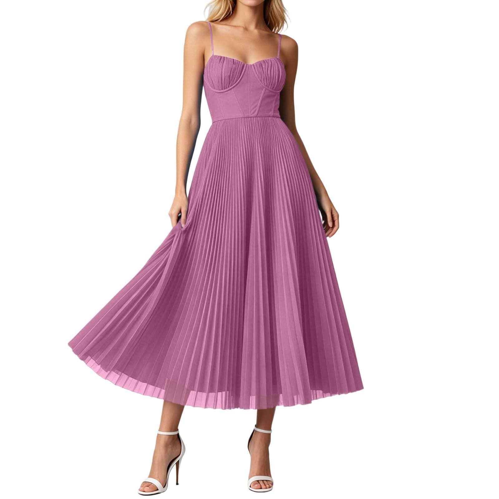 Vestido largo sin espalda con espalda en V para mujer, elegante, plisado, vestido de noche, vestido de noche, vestido de noche para mujer, vestido de noche, vestido de cóctel, sexy, elegante, vestido