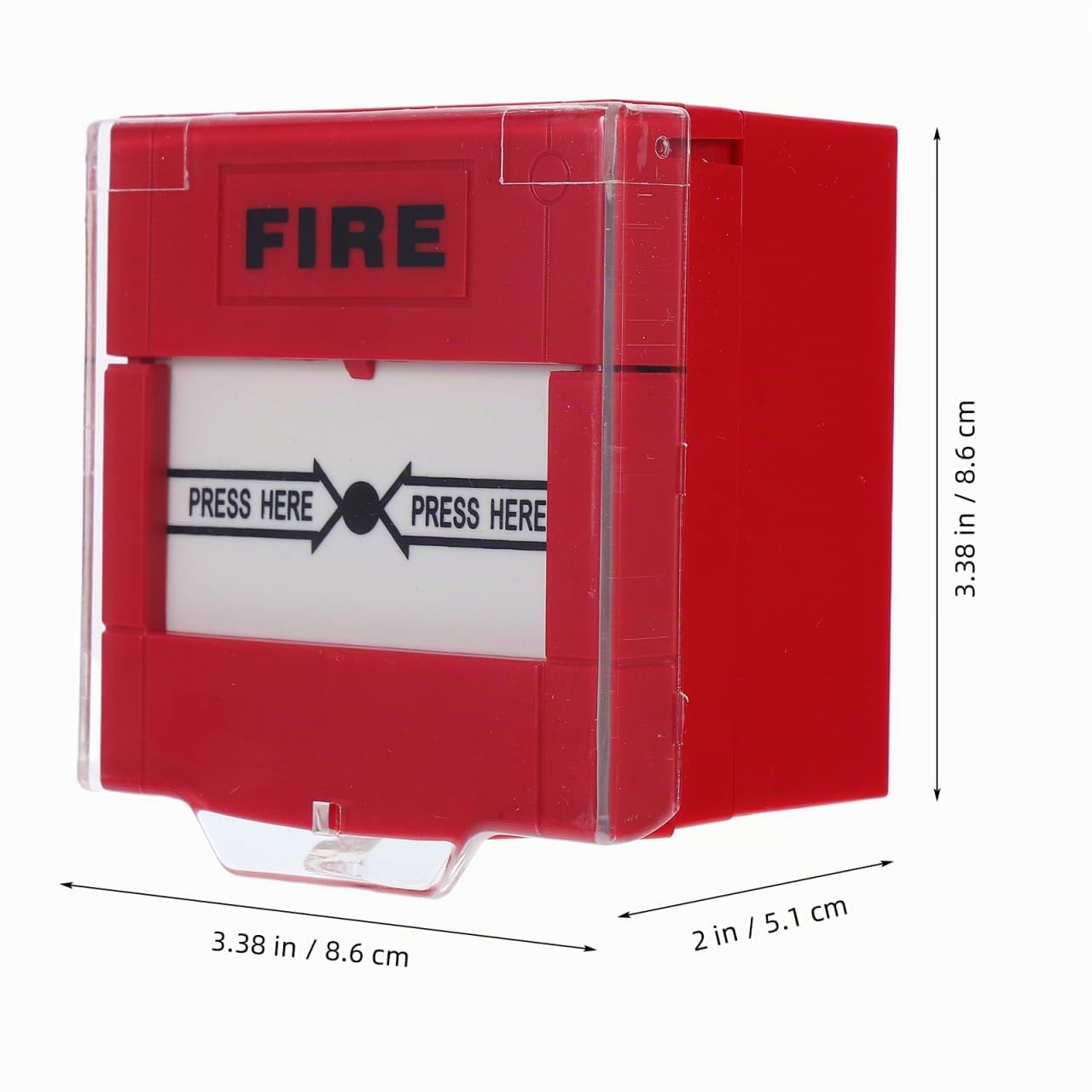 iplusmile Botón De Alarma Contra Incendios Rojo, Reiniciable, Resistente Intemperie, Para Montaje En Pared, Punto De Llamada De Emergencia y Prueba De Emergencia Contra Incendios