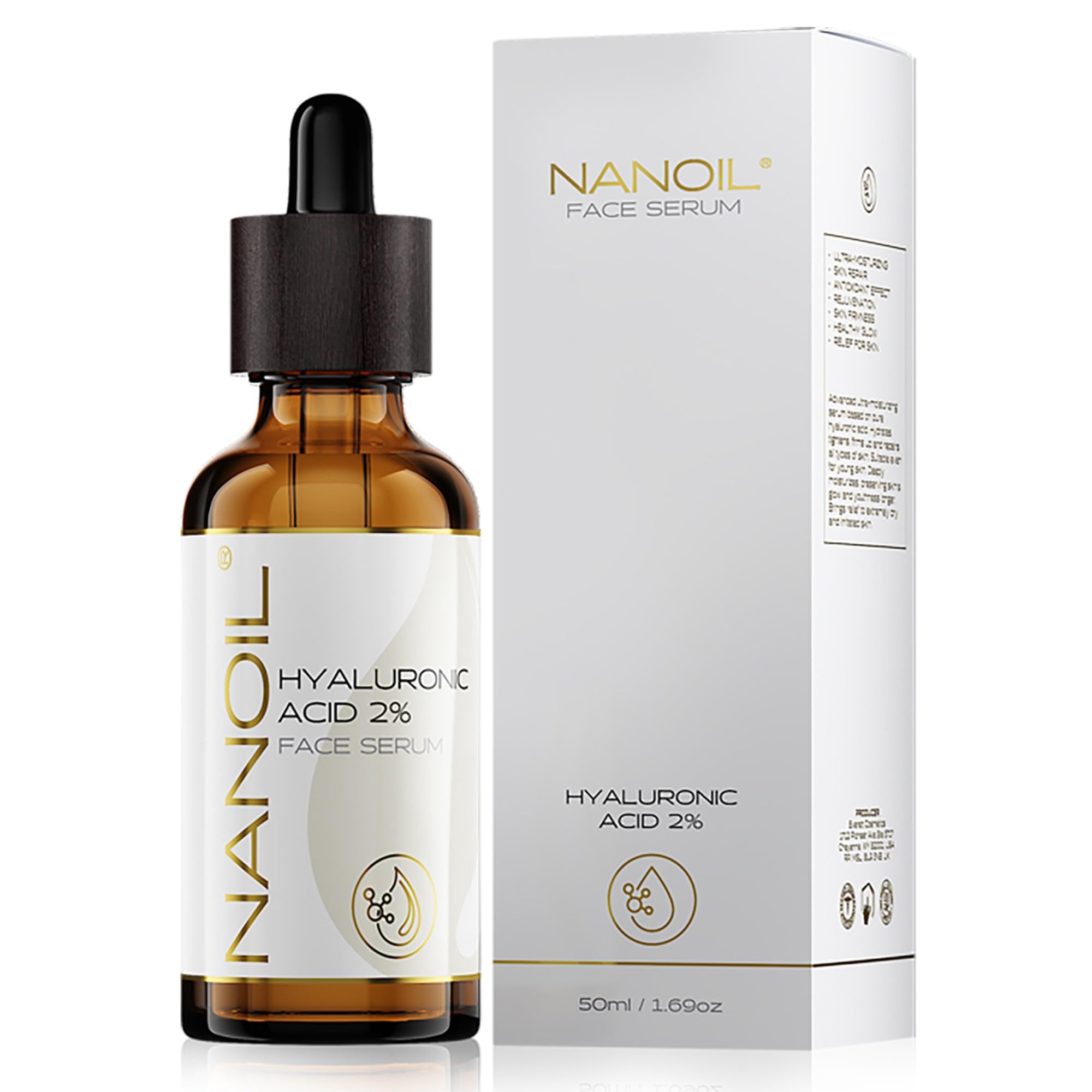 Nanoil Sérum Facial 50 ml para Todo Tipo de Piel – Antiarrugas, Hidratante e Iluminador
