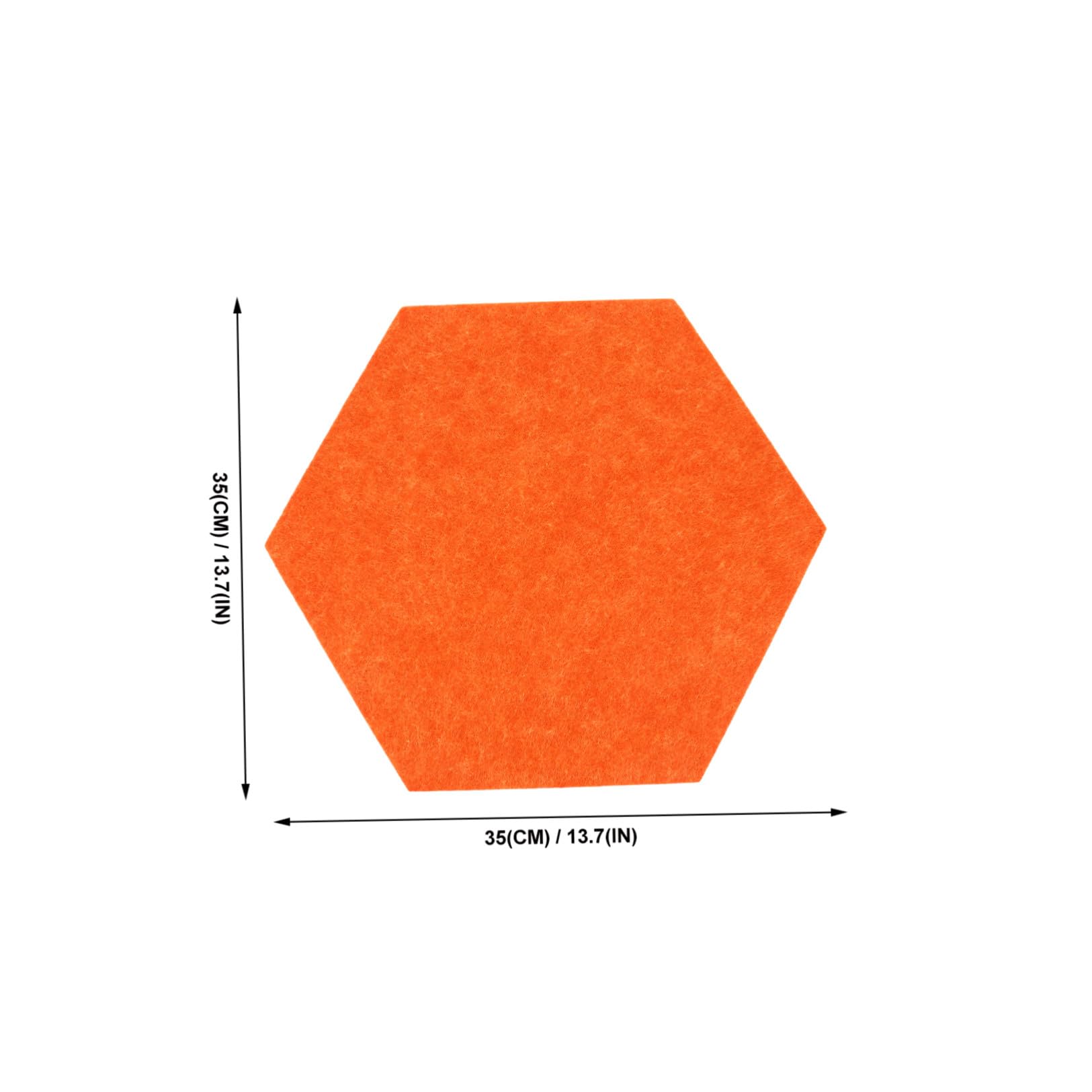 EXCEART Panel de Fieltro Hexagonal Adhesivo de Pared 10 Piezas Color Naranja, Tablero de Exhibición Decorativo Multifuncional para Hogar y Oficina, Tablón de Mensajes Autoadhesivo